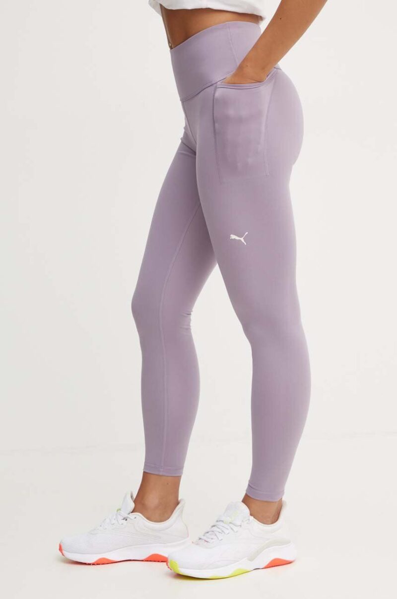 Puma leggins de antrenament Cloudspun Soft culoarea violet