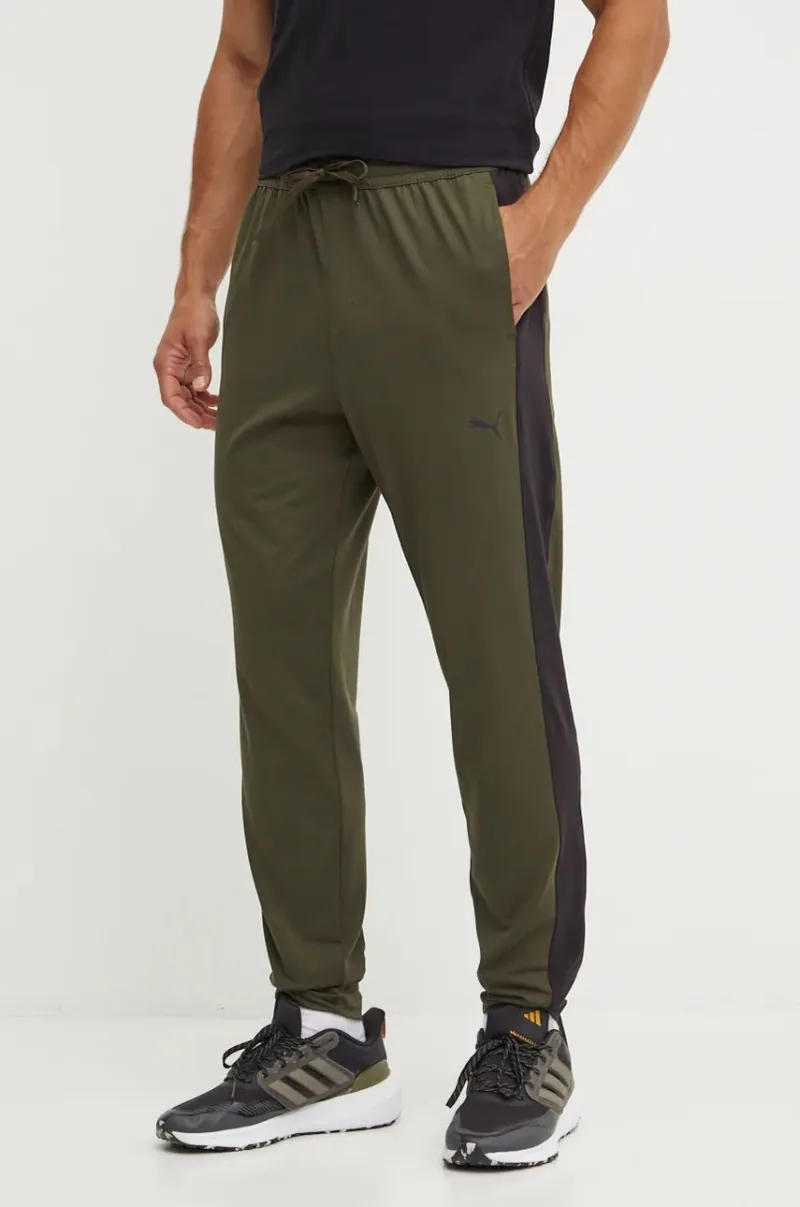 Puma pantaloni de antrenament Cloudspun culoarea verde