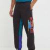 Puma pantaloni de trening din bumbac culoarea negru