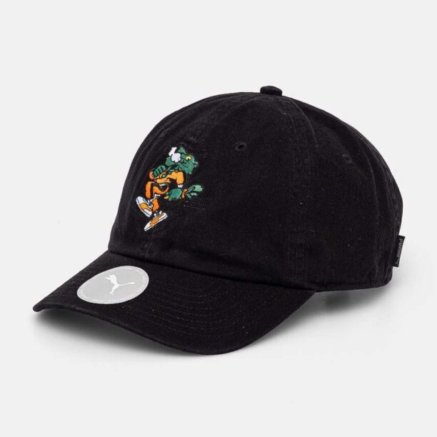 Puma șapcă de baseball din bumbac PUMA x CARROTS Dad Cap culoarea negru