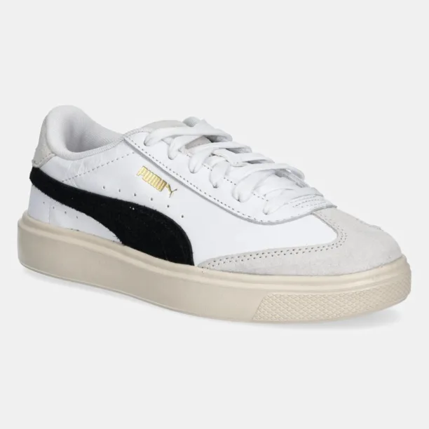 Puma sneakers din piele Lajla T-toe culoarea alb