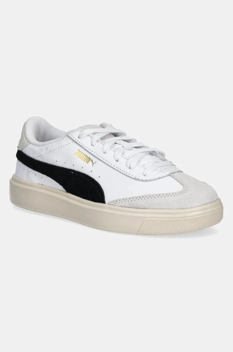 Puma sneakers din piele Lajla T-toe culoarea alb