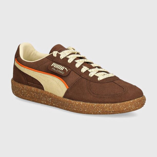 Puma sneakers din piele intoarsă Palermo Cannoli culoarea maro