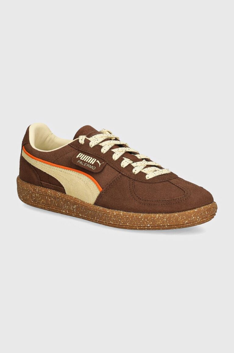 Puma sneakers din piele intoarsă Palermo Cannoli culoarea maro