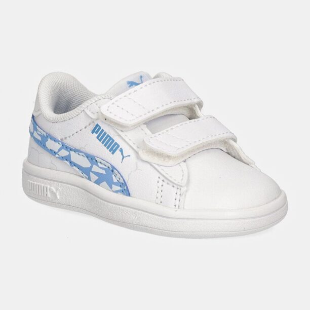 Puma sneakers pentru copii Smash 3.0 L Icy Monster culoarea alb