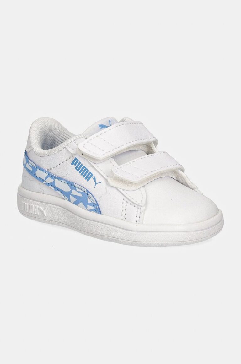 Puma sneakers pentru copii Smash 3.0 L Icy Monster culoarea alb