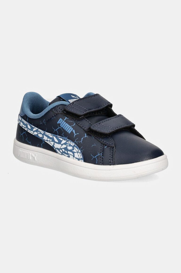 Puma sneakers pentru copii Smash 3.0 L Icy Monster culoarea albastru marin