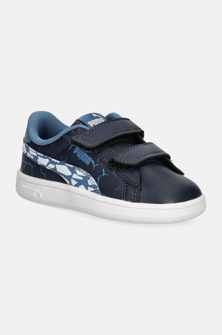 Puma sneakers pentru copii Smash 3.0 L Icy Monster culoarea albastru marin