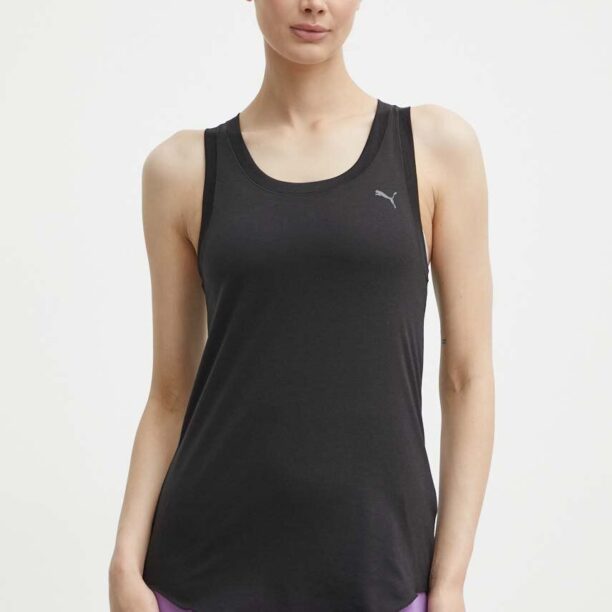 Puma top de yoga Studio Foundation culoarea negru