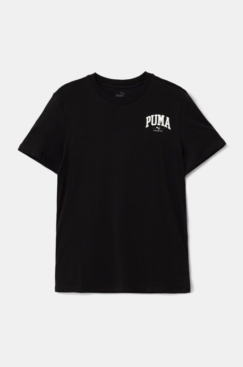 Puma tricou de bumbac pentru copii SQUAD Smallphic Tee culoarea negru