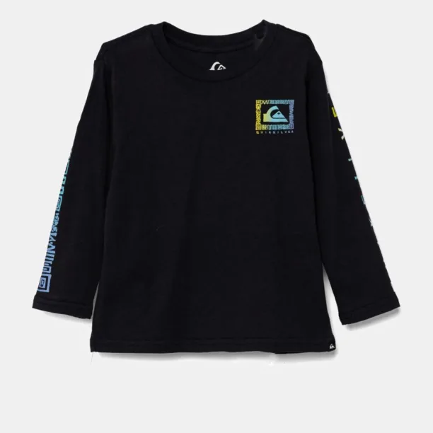 Quiksilver longsleeve din bumbac pentru copii REVIVAL LS culoarea albastru marin