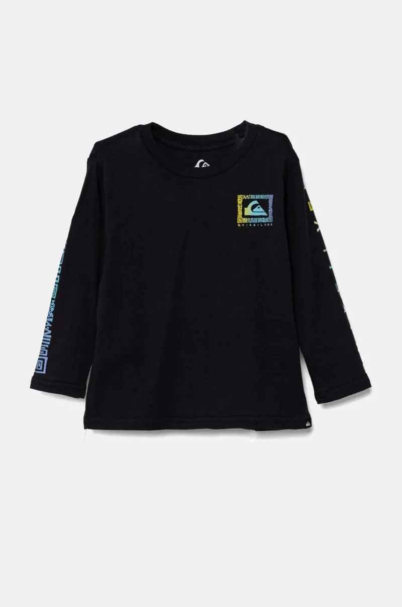 Quiksilver longsleeve din bumbac pentru copii REVIVAL LS culoarea albastru marin