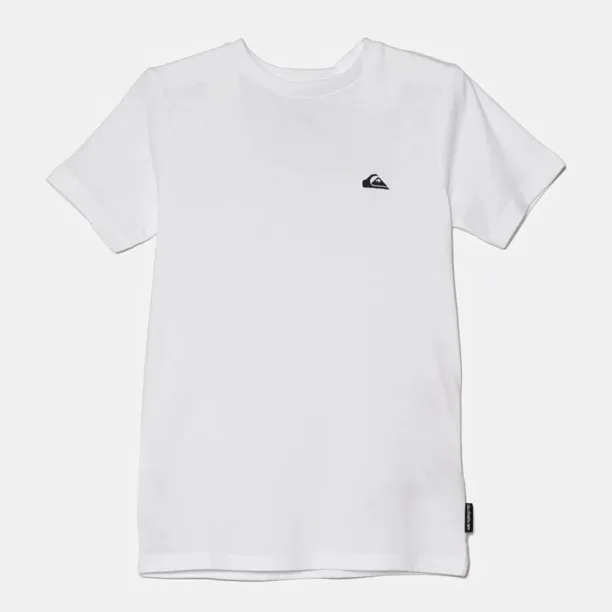 Quiksilver tricou de bumbac pentru copii BASIC SS TEE culoarea alb