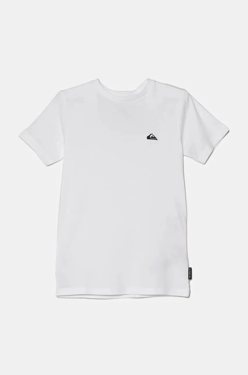 Quiksilver tricou de bumbac pentru copii BASIC SS TEE culoarea alb