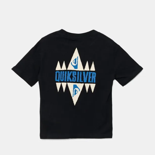 Quiksilver tricou din bumbac GEO QUIK SS culoarea negru