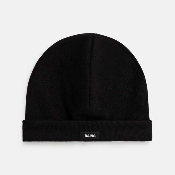 Rains caciula Ribbed Fleece Beanie T1 culoarea negru