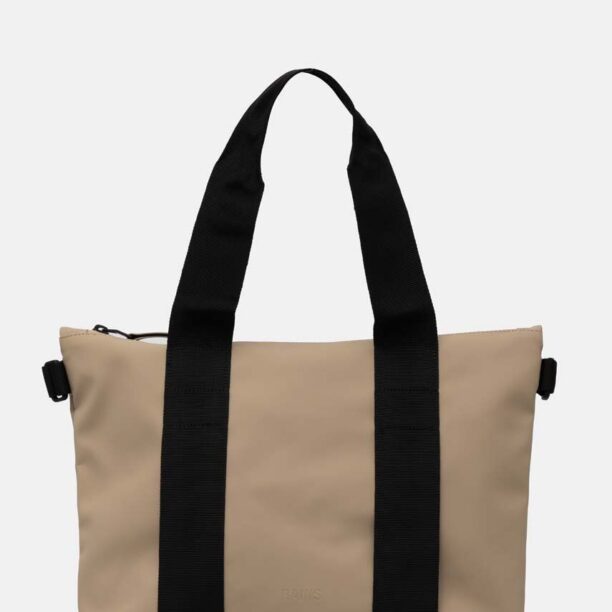 Rains geanta Tote Bag Micro W3 culoarea bej