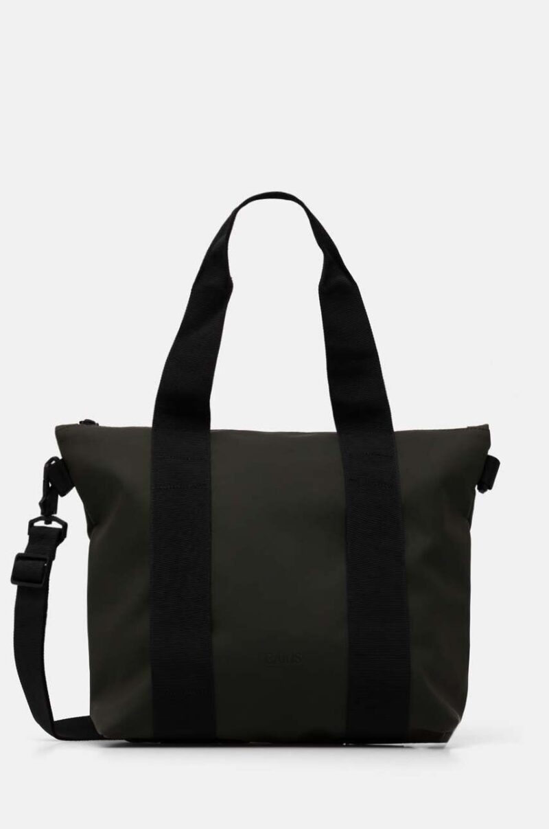 Rains geanta Tote Bag Micro W3 culoarea verde