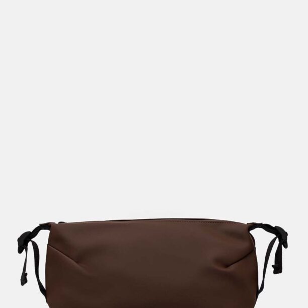 Rains portfard Hilo Wash Bag W3 culoarea maro