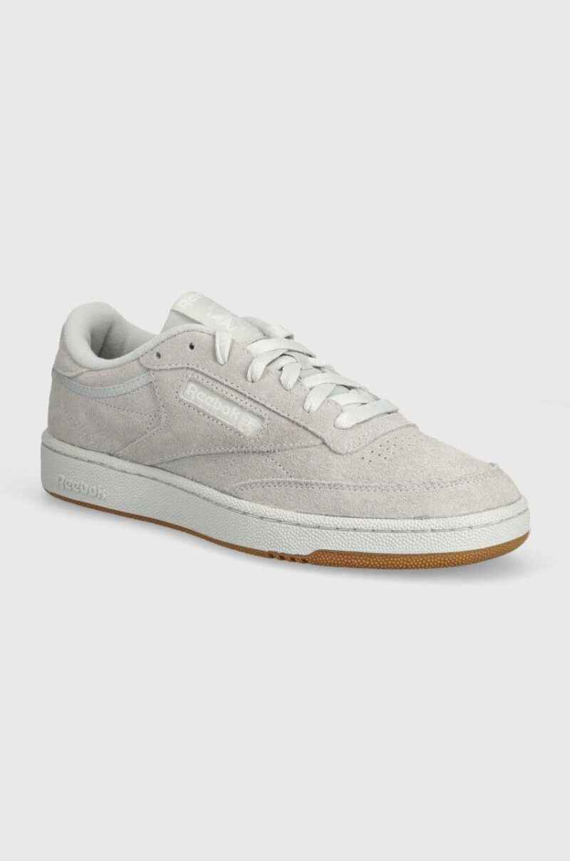 Reebok Classic sneakers din piele intoarsă Club C 85 culoarea gri