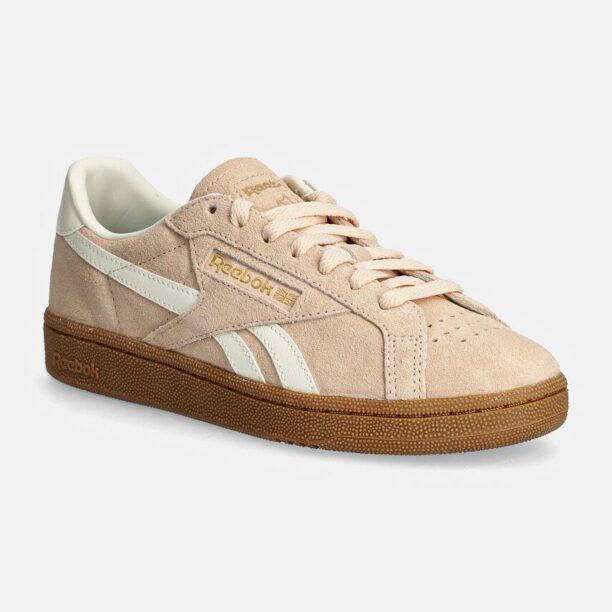 Reebok Classic sneakers din piele intoarsă Club C Grounds Uk culoarea portocaliu