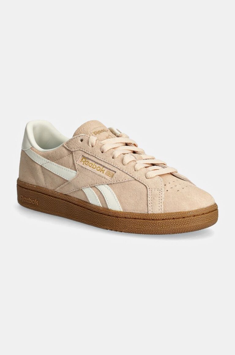 Reebok Classic sneakers din piele intoarsă Club C Grounds Uk culoarea portocaliu