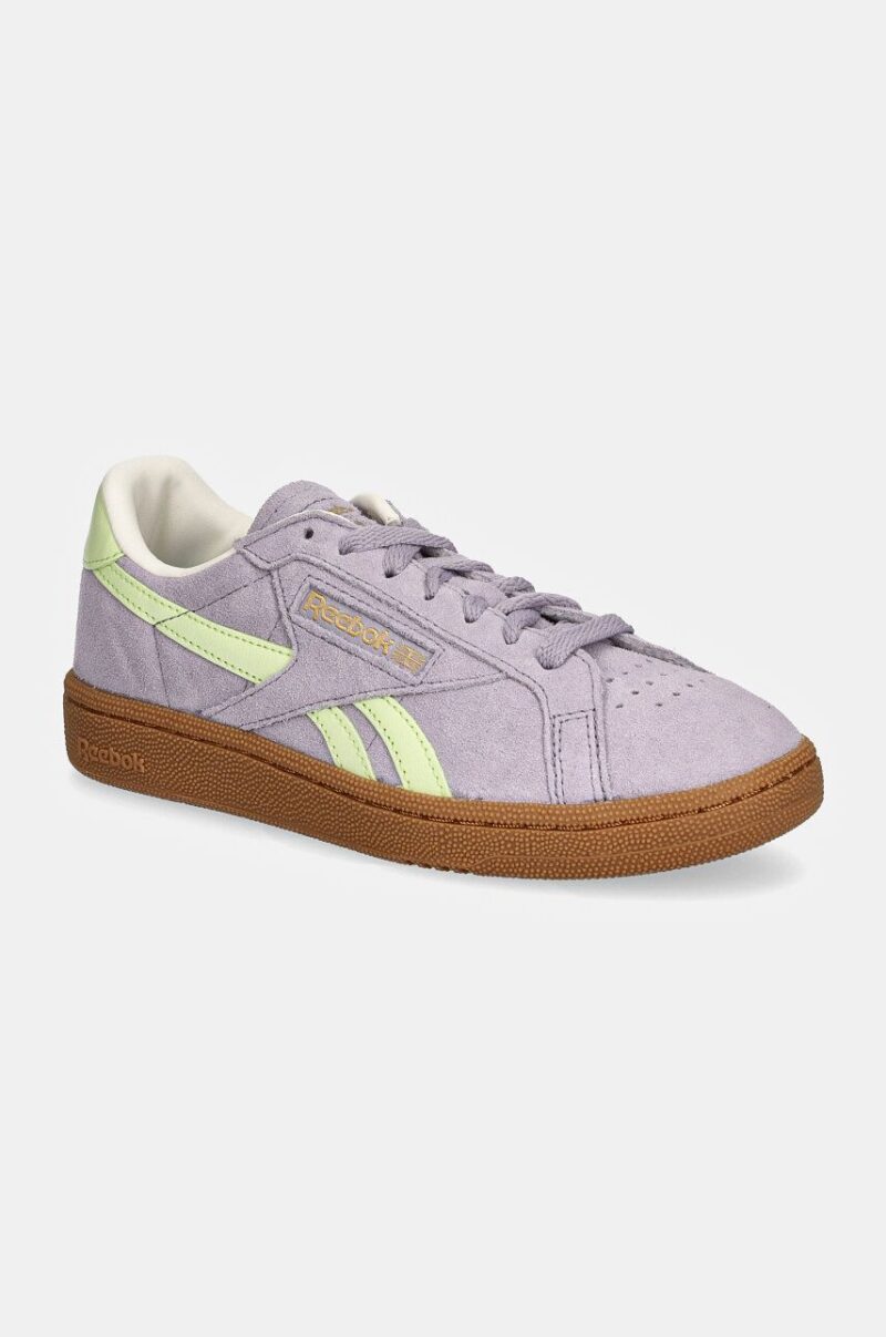 Reebok Classic sneakers din piele intoarsă Club C Grounds Uk culoarea violet