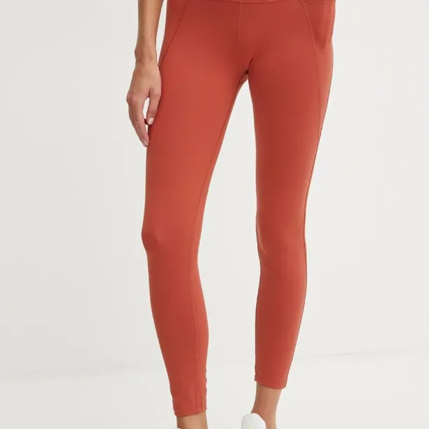 Reebok leggins de antrenament LUX Collection culoarea portocaliu