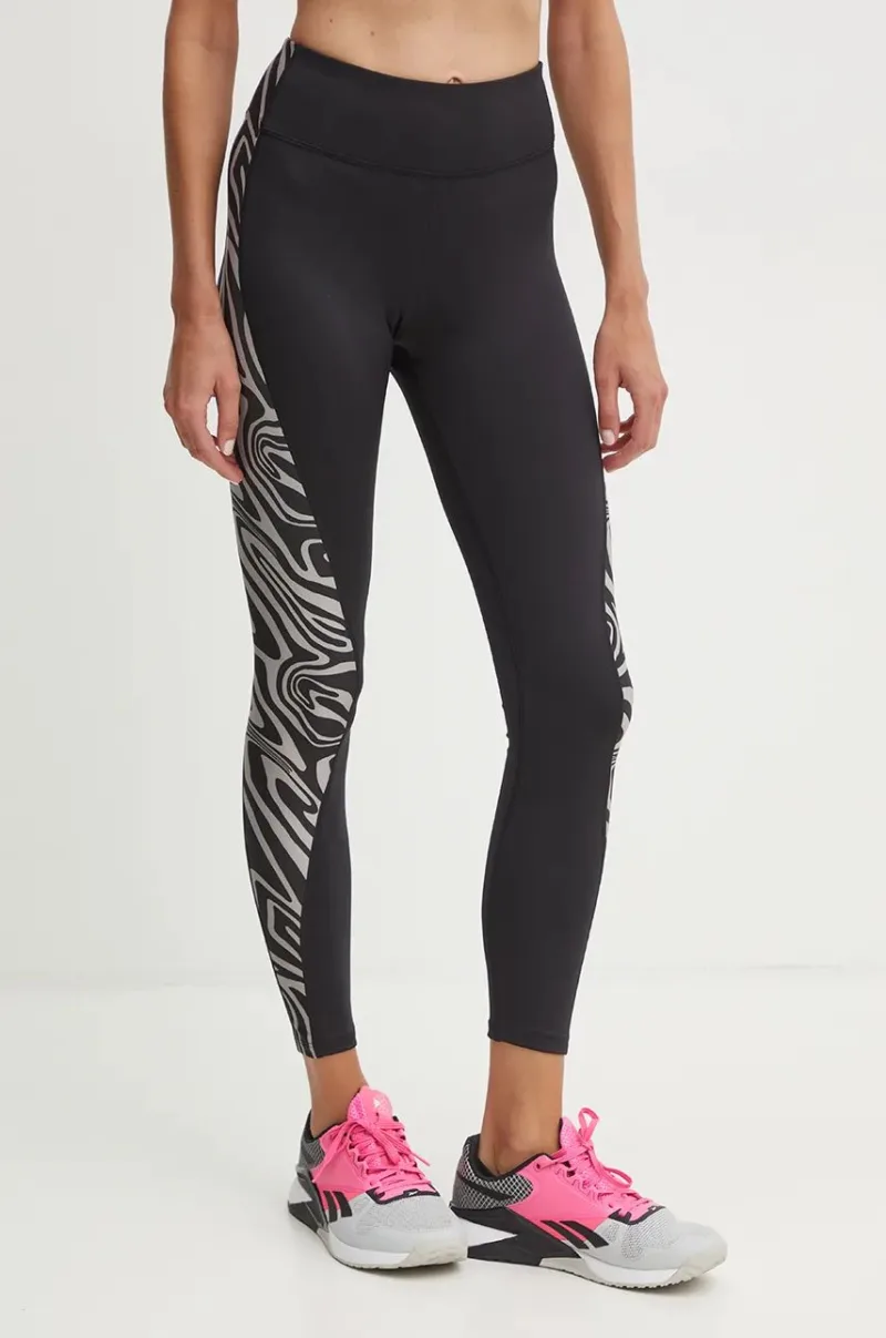 Reebok leggins de antrenament Modern Safari culoarea negru