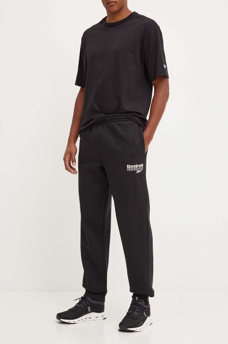 Reebok pantaloni de trening culoarea negru