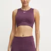 Reebok top de antrenament Contour Crop culoarea bordo