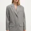 Remain sacou Herringbone Blazer culoarea gri