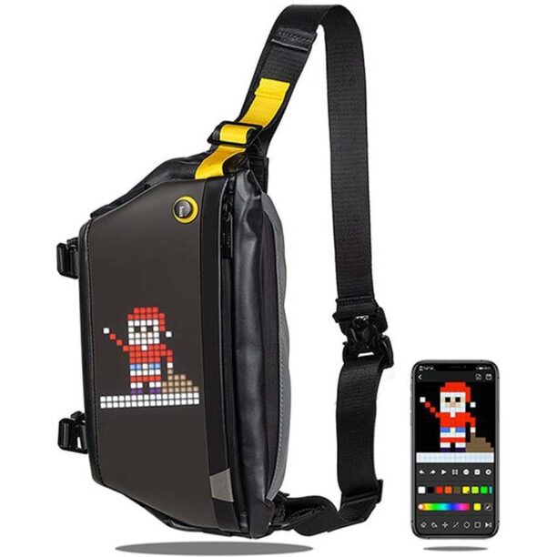 Reset Club rucsac cu afișaj pixel art Pixoo Sling Bag