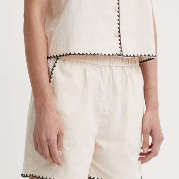 Résumé pantaloni scurti din bumbac BeatriceRS Shorts culoarea bej