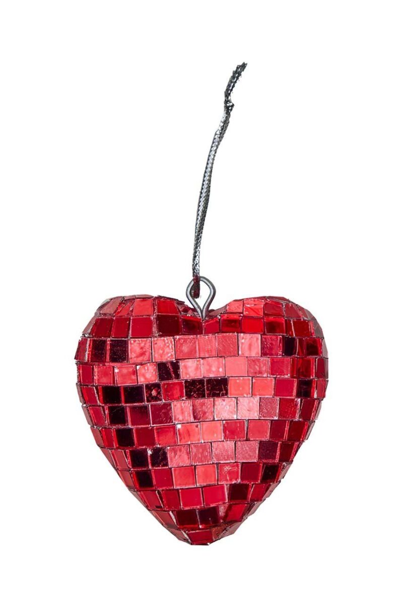 Rice pandantiv decorativ Small Heart Disco Ball