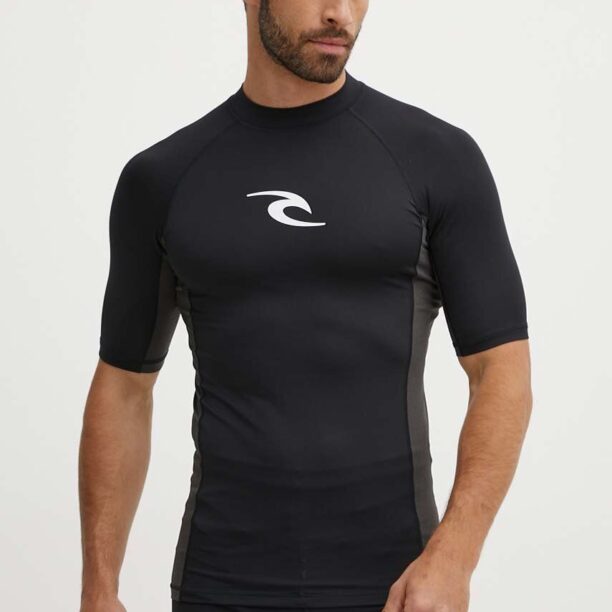 Rip Curl tricou de înot culoarea negru