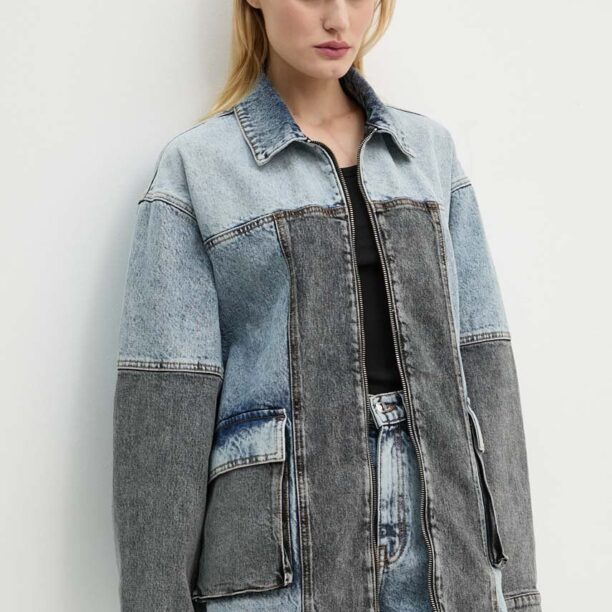 Rotate geaca jeans Oversized Patchwork Jacket femei