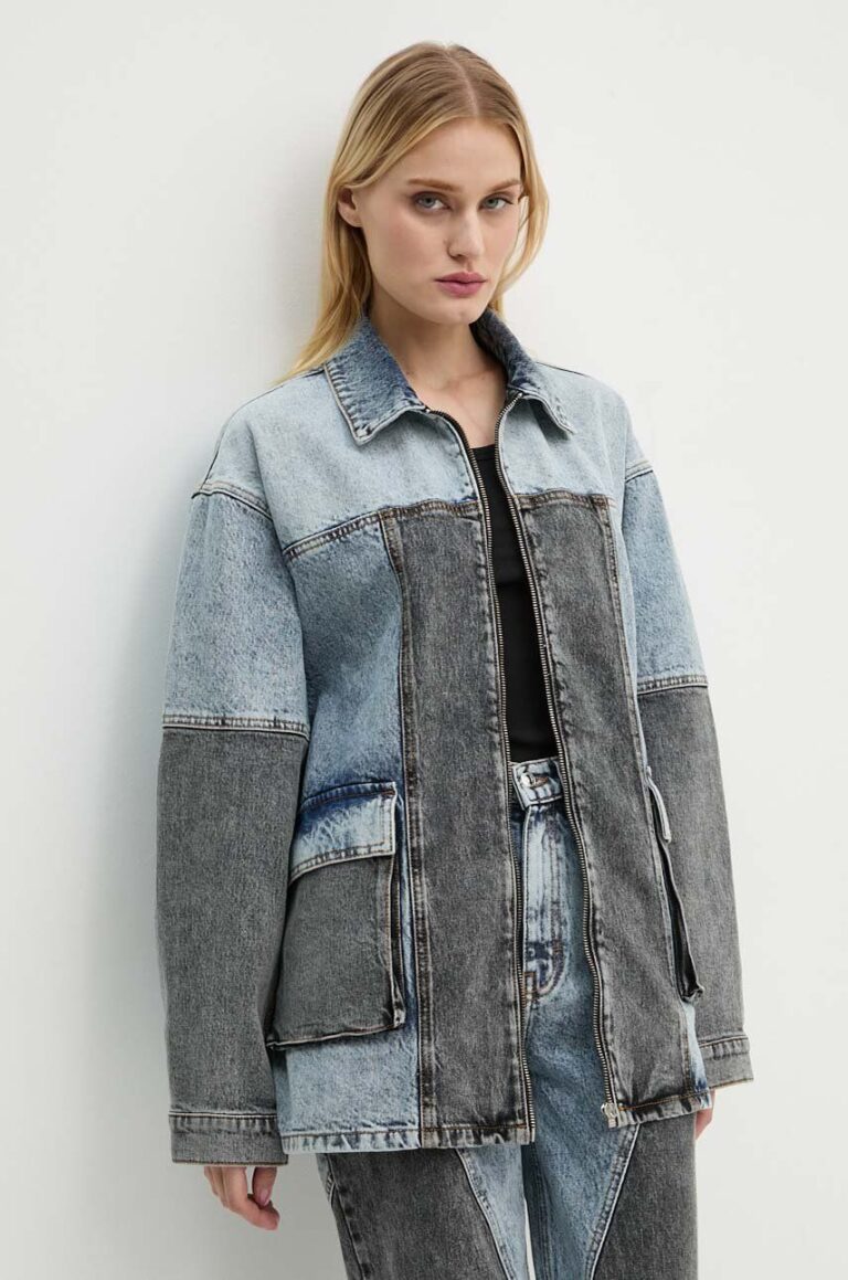 Rotate geaca jeans Oversized Patchwork Jacket femei