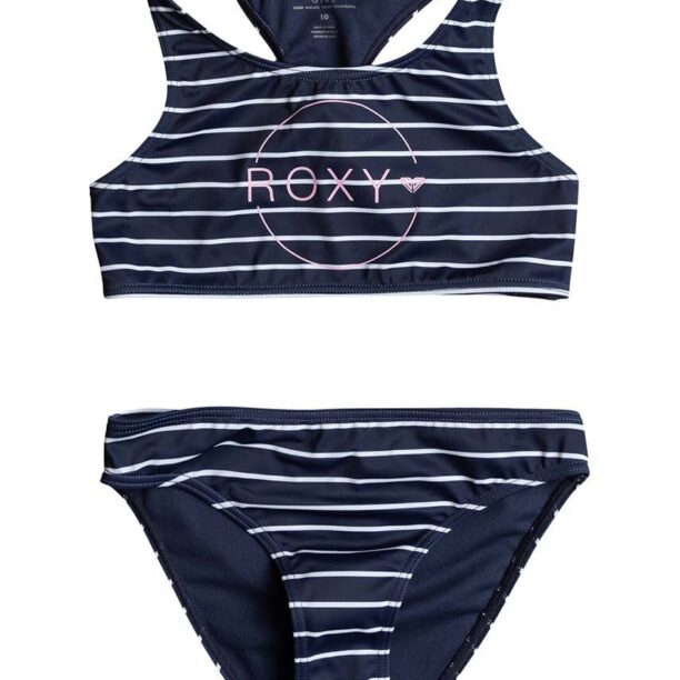 Roxy costum de baie pentru copii din două piese BICOASIC STRI culoarea albastru marin