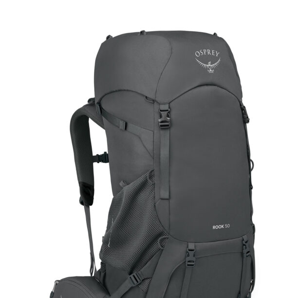 Rucsac trekking Osprey Rook 50 - dark charcoal/silver lining