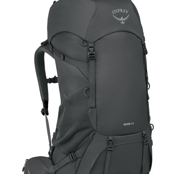 Rucsac trekking Osprey Rook 65 - dark charcoal/silver lining