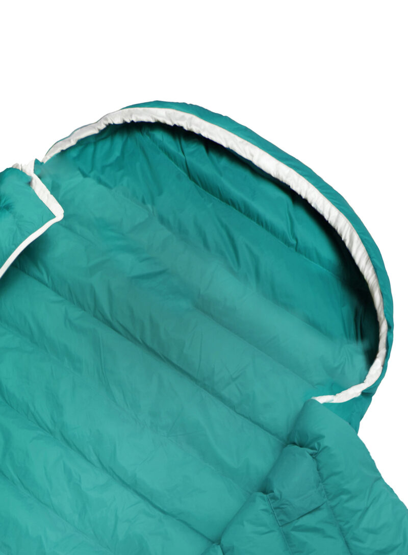 Original Sac de dormit matlasat Gruezi Bag Biopod DownWool Extreme Light (175 cm) - viridian green