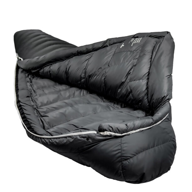 Original Sac de dormit matlasat Gruezi Biopod Down Hybrid Ice Extreme (190 cm) Wide - dark asphalt