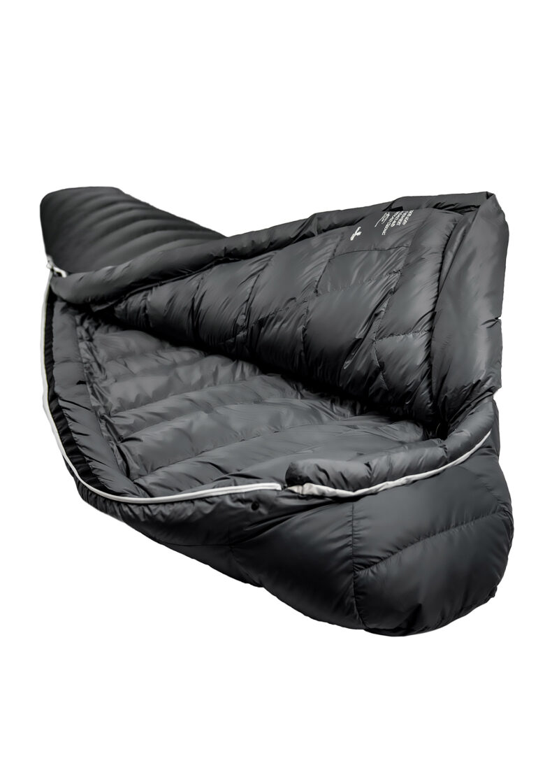 Original Sac de dormit matlasat Gruezi Biopod Down Hybrid Ice Extreme (190 cm) Wide - dark asphalt