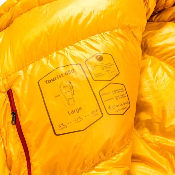 Cumpăra Sac de dormit matlasat Małachowski Tourist 650 XL LZ - yellow