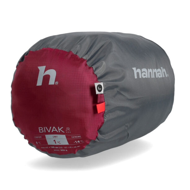 Original Sac de dormit pentru copii Hannah Bivak Jr 200 (140 cm) - rhododendron/poppy red II