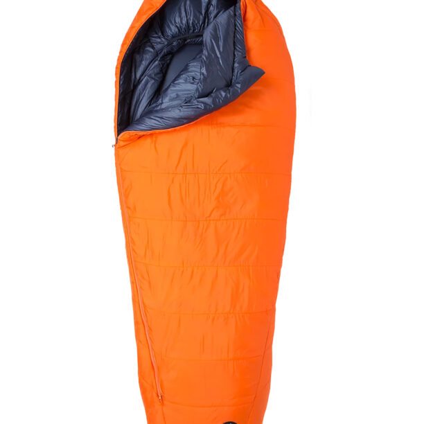 Sac de dormit sintetic Big Agnes Lost Dog 15 (198 cm) Long Left - orange/navy preţ