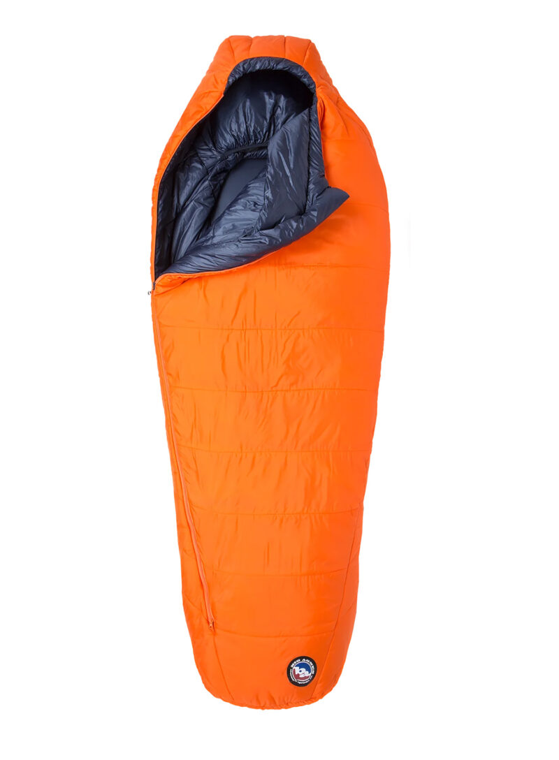 Sac de dormit sintetic Big Agnes Lost Dog 15 (198 cm) Long Left - orange/navy preţ