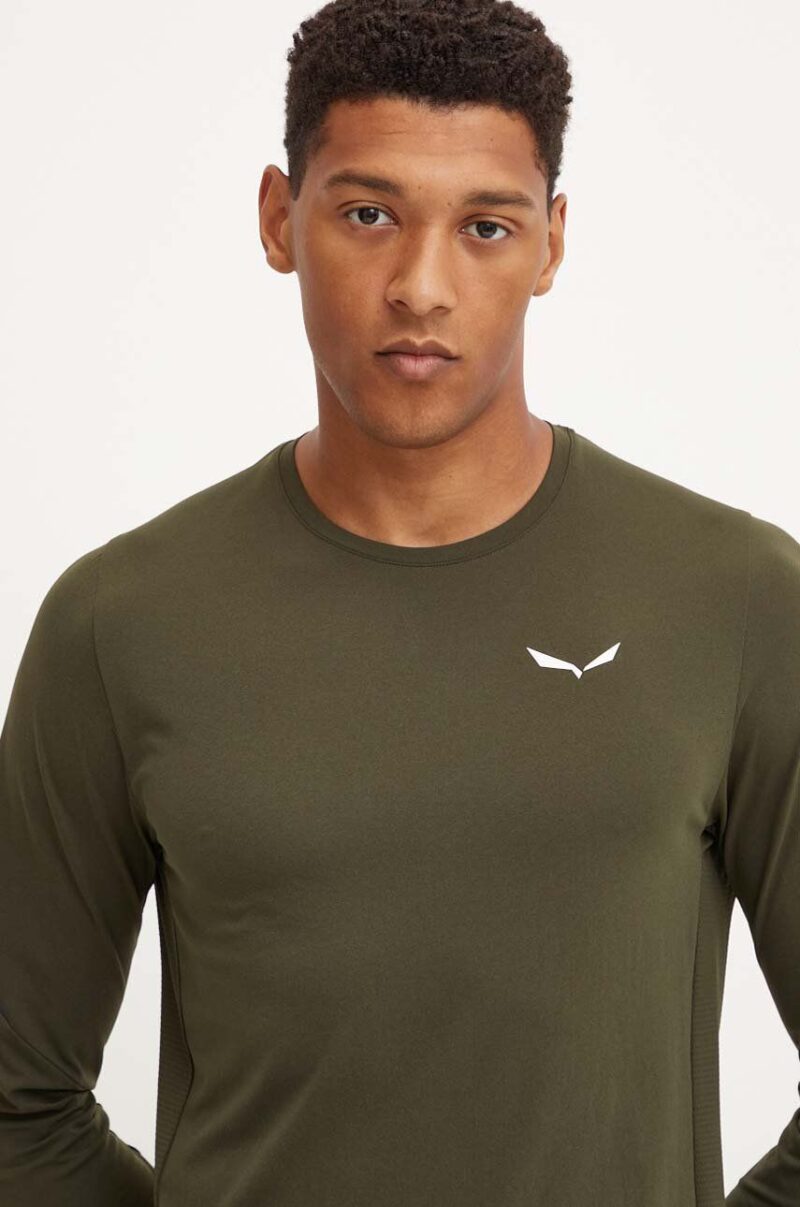 Salewa longsleeve sport Pedroc Dry culoarea verde