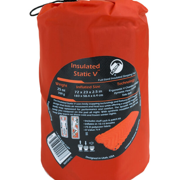 Original Saltea gonflabila Klymit Insulated Static V - orange